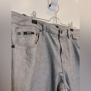 Hugo Boss men’s slacks, regular fit, light gray, 33/32 waist